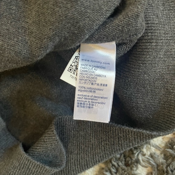 Tommy Hilfiger grey 100% cotton pullover sweater XXL - Picture 6 of 7